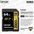 Lexar 64GB Professional 2000x UHS-II SDXC Memory Card (LSD2000064G-BNNNU)